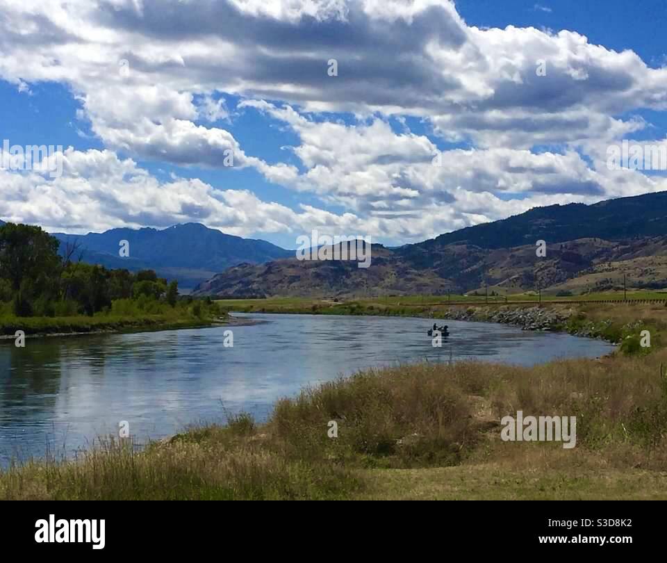 Lamar River, Yellowstone National Park, Wyoming, USA - Smartphone Captured Stock Image