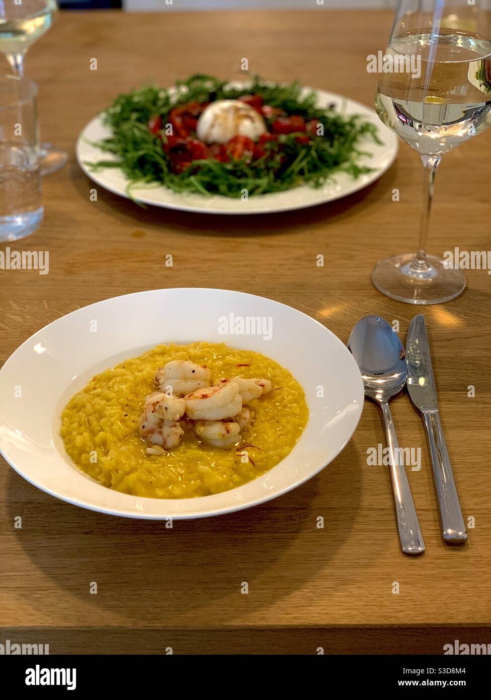 Risotto with shrimp Stock Photo Alamy