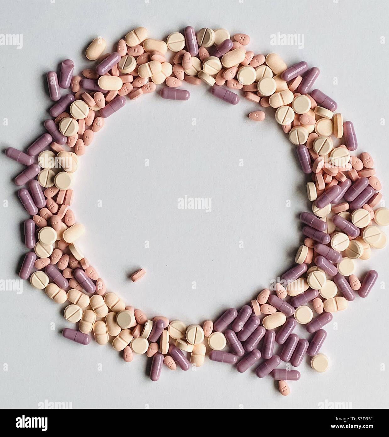 Circle of pills Stock Photo