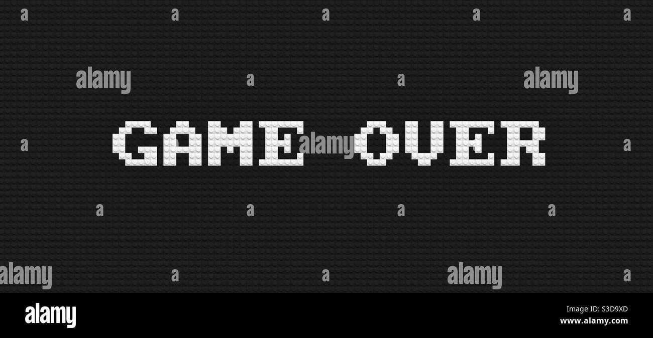 Lego Game Over video game ending - Smartphone Captured Stock Image