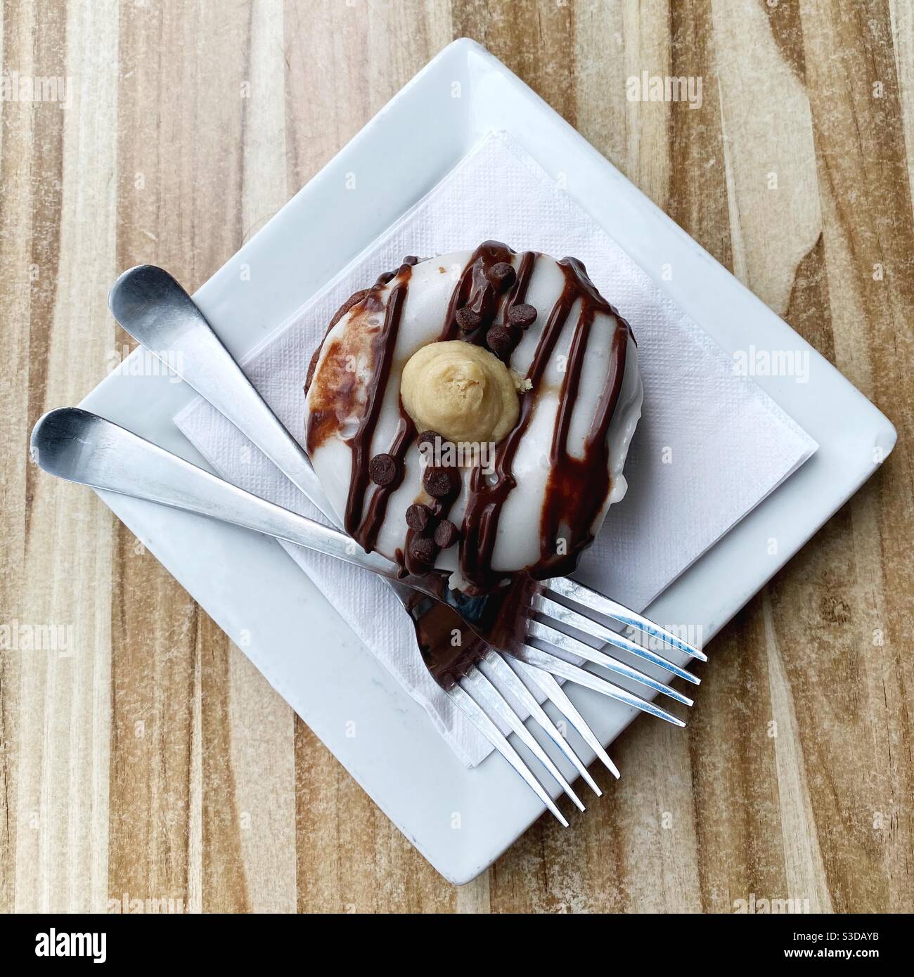 A vegan gluten free donut from Cider Press Cafe in St. Petersburg, Florida. Stock Photo