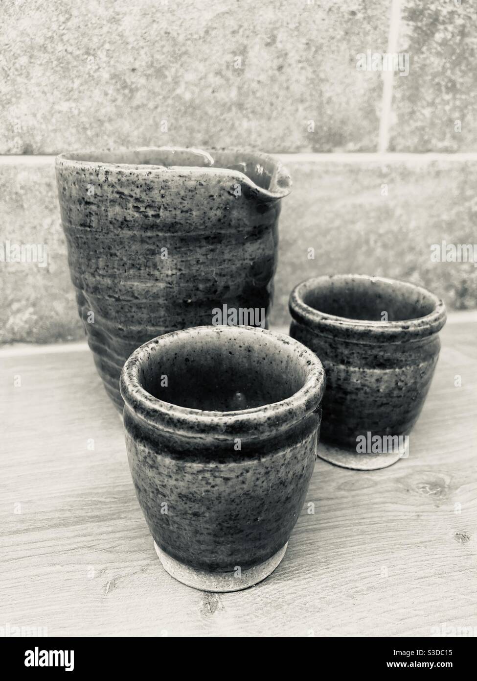 Pottery in grey Stock Photo Alamy
