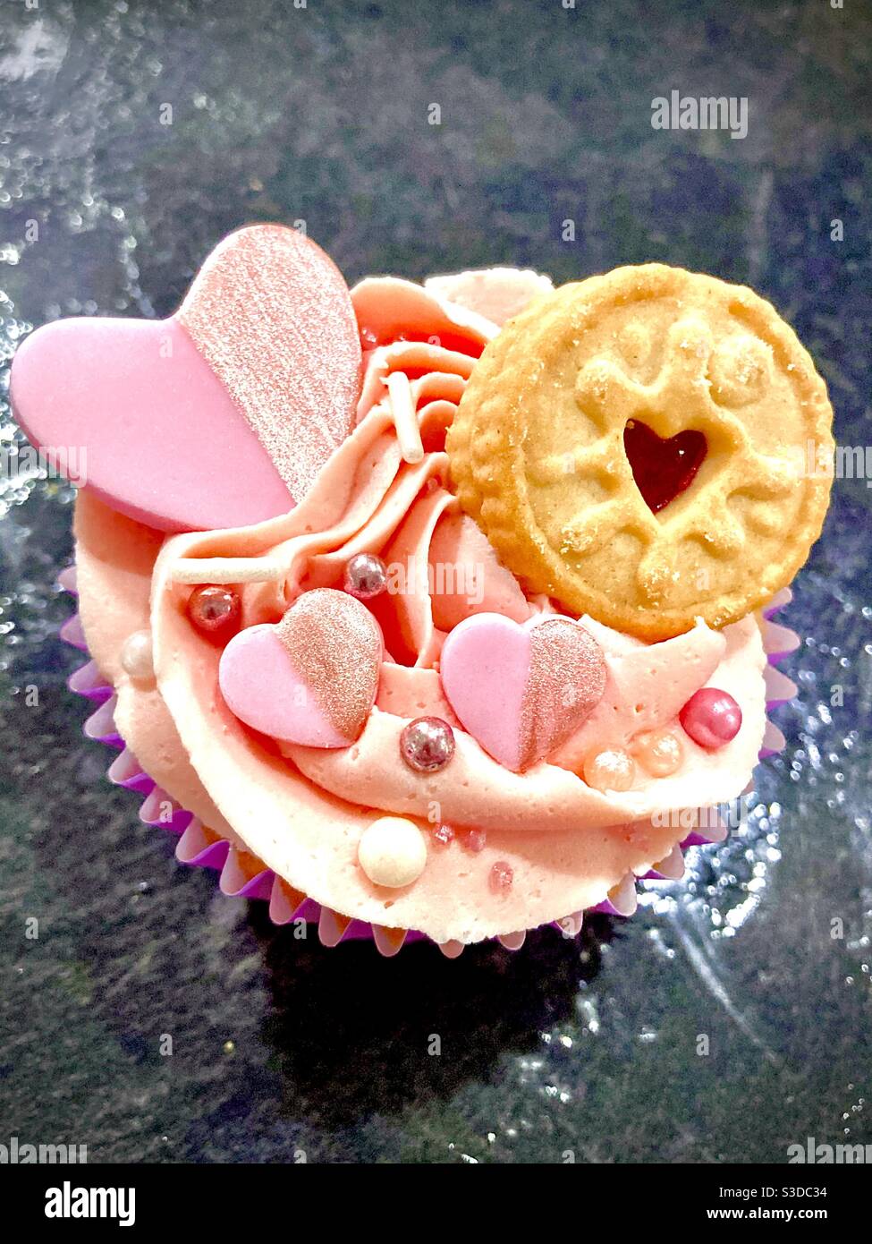 Cake of hearts - Smartphone Captured Stock Image