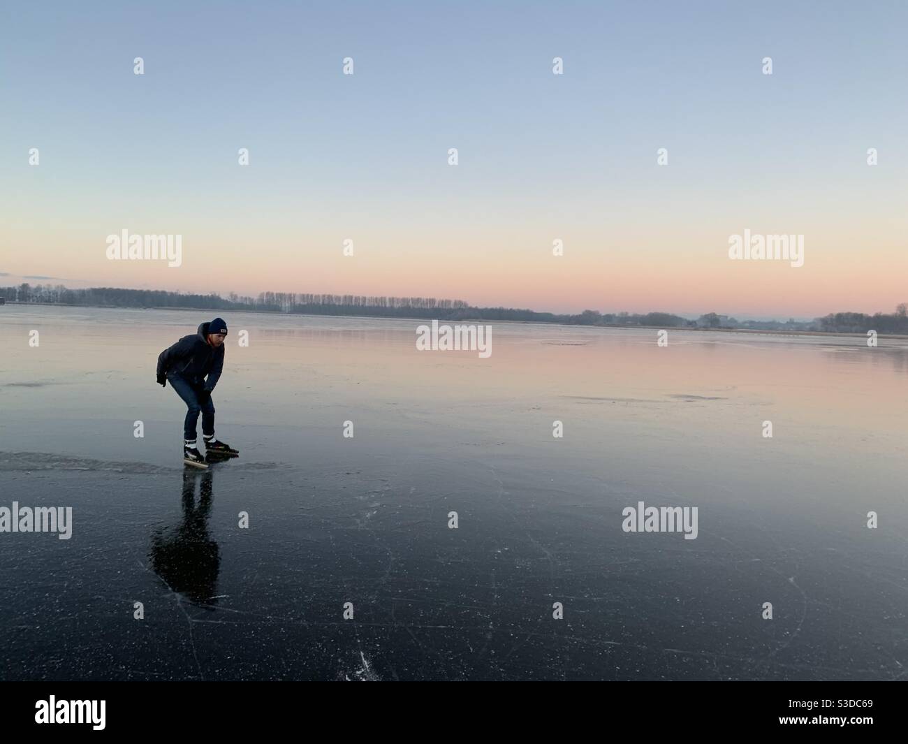 ICE skating in the Netherlands Stock Photo Alamy