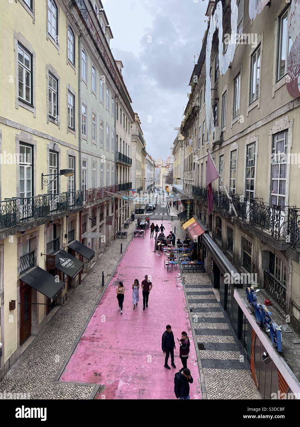 Pink street lisbon hires stock photography and images Alamy