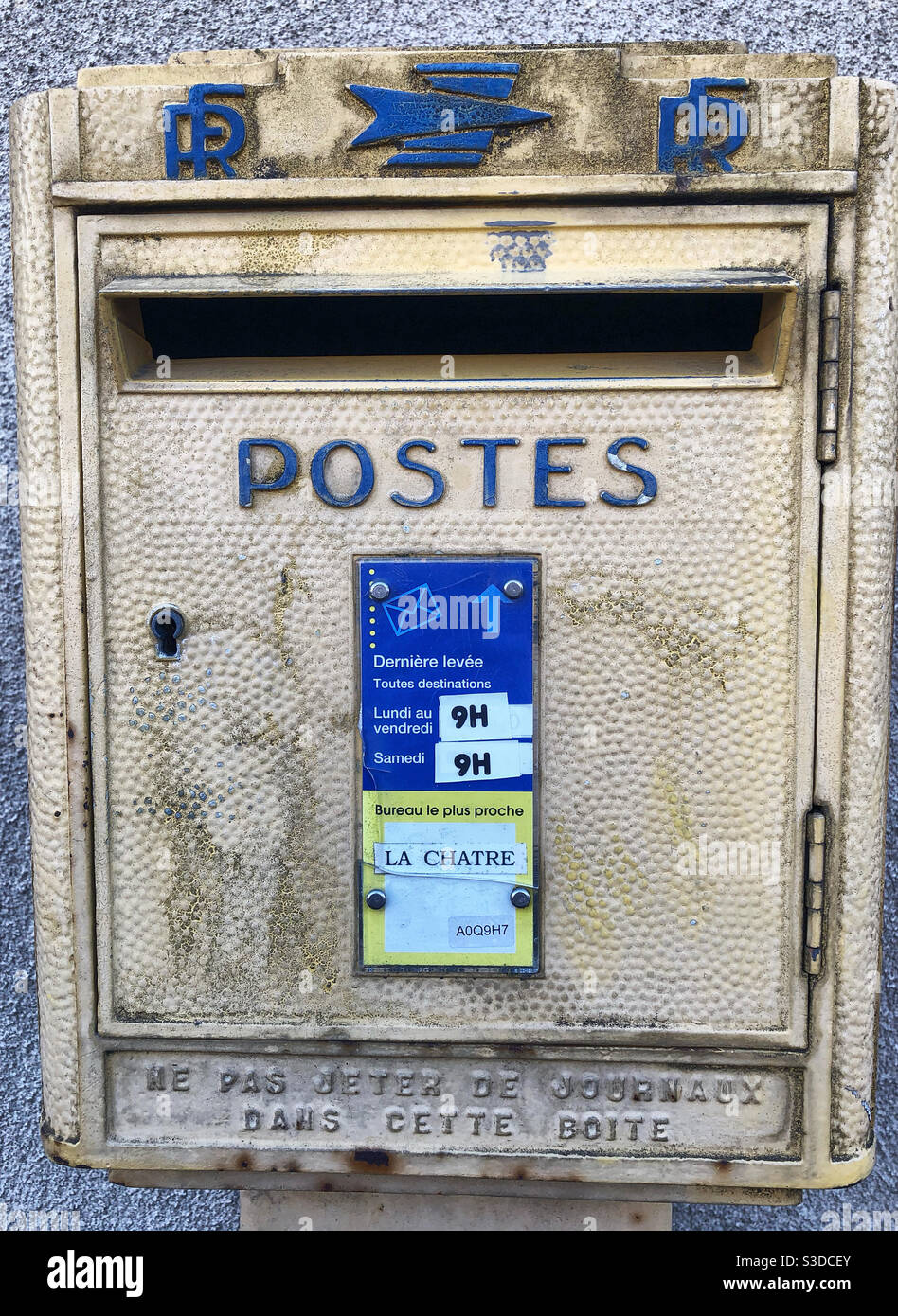 French postbox - Smartphone Captured Stock Image