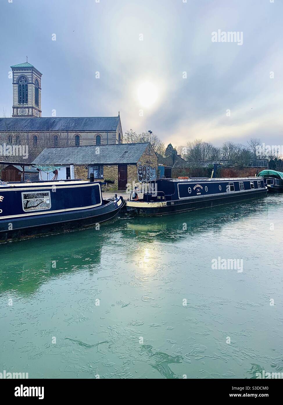 Icy River Thames - Smartphone Captured Stock Image