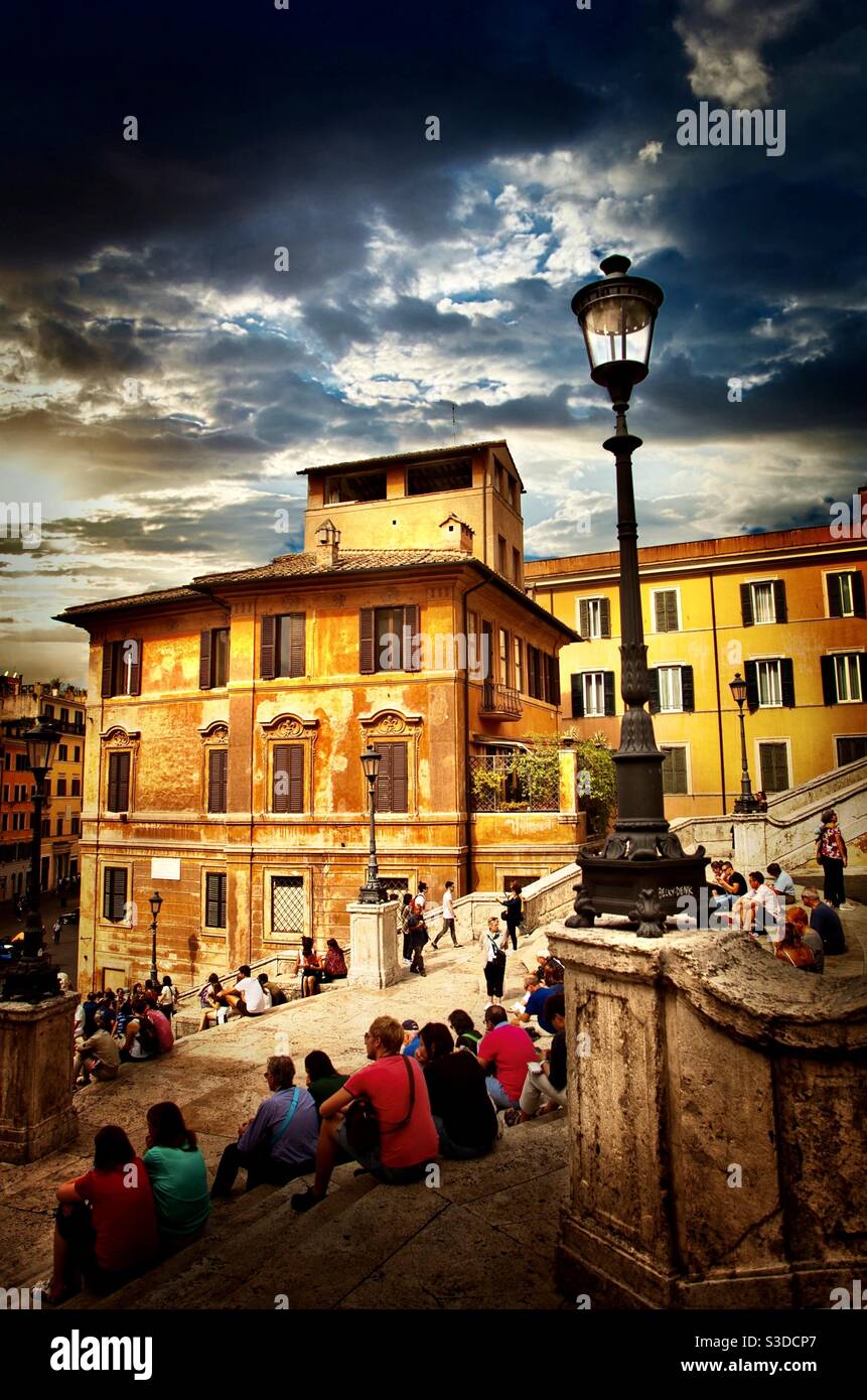 Spanish Steps - Smartphone Captured Stock Image Spanish Steps - Smartphone Captured Stock Image