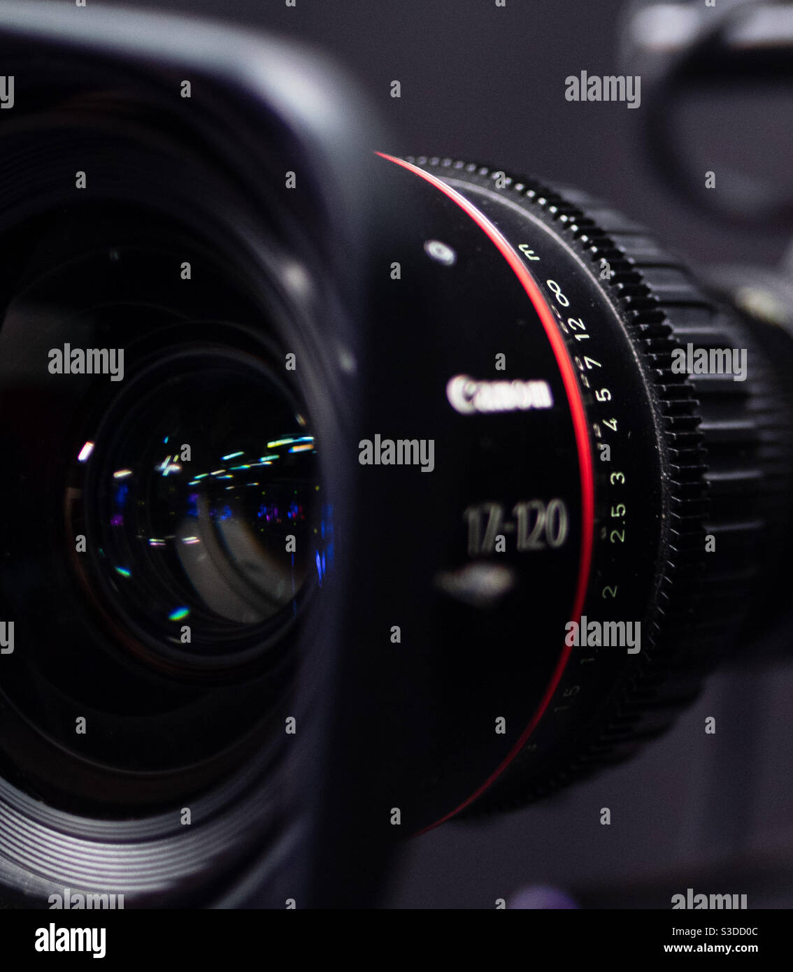 Canon zoom lens on a film camera - Smartphone Captured Stock Image