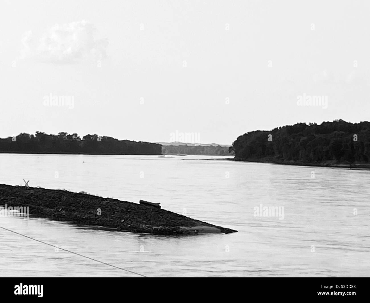 Missouri River and sand bar Stock Photo Alamy