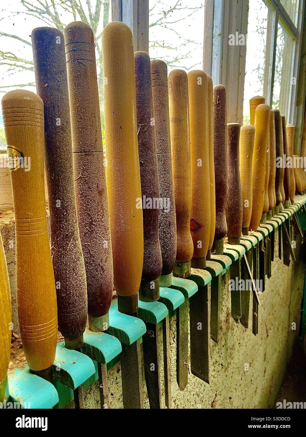 Woodworking chisels - Smartphone Captured Stock Image