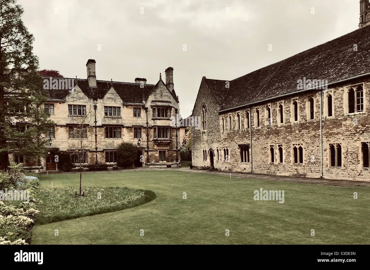 Merton College, Oxford University, the alma mater of JRR Tolkien - Smartphone Captured Stock Image