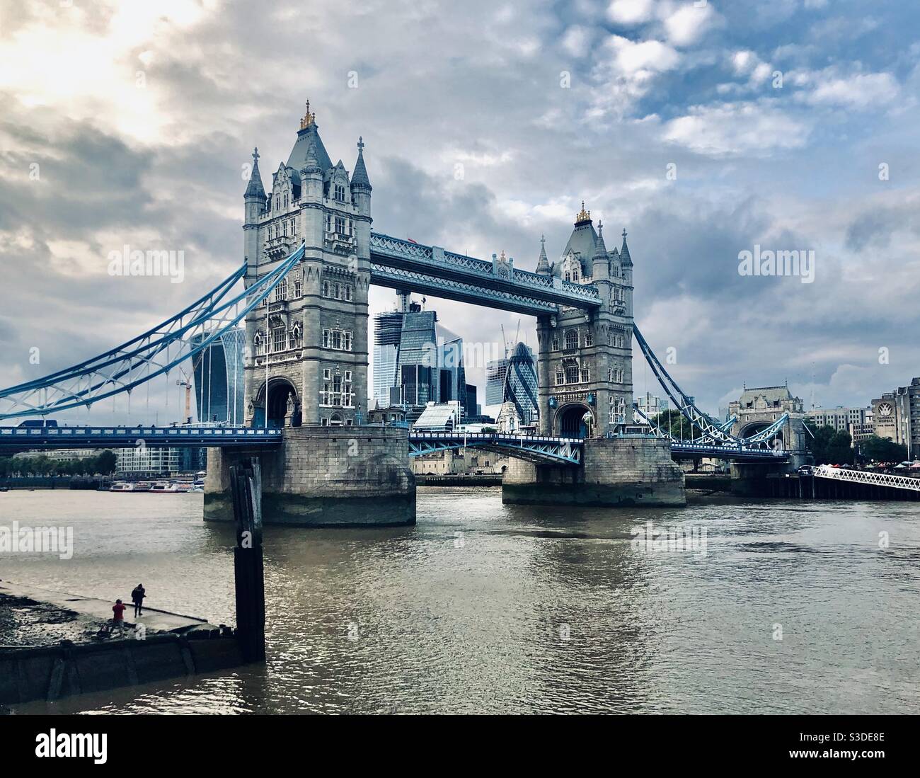 Tower bridge over the river thames, London, United Kingdom - Smartphone Captured Stock Image