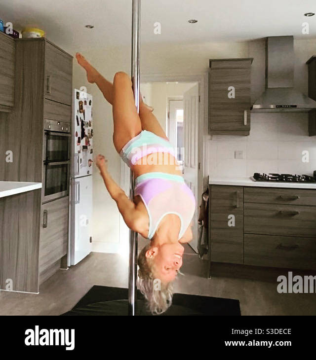 Lockdown workout - Smartphone Captured Stock Image