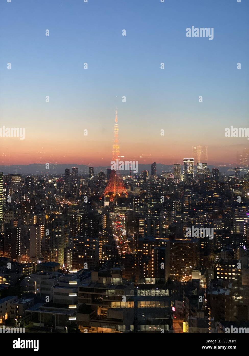Skyline with tokyo tower hi-res stock photography and images - Alamy