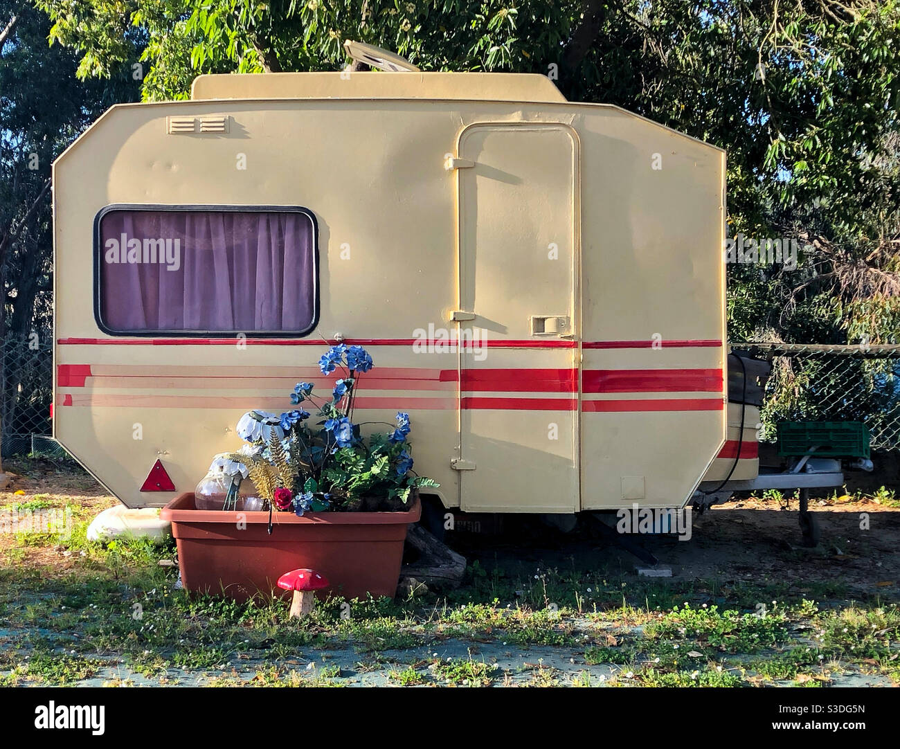 Tiny caravan - Smartphone Captured Stock Image