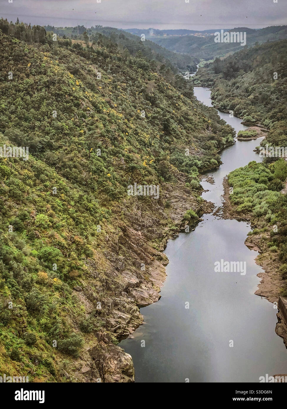 Tributary joining the Zêzere River to the Tagus, Portugal - Smartphone Captured Stock Image