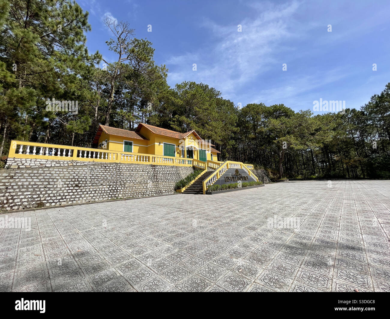 Beautiful house in the mountain town - Smartphone Captured Stock Image