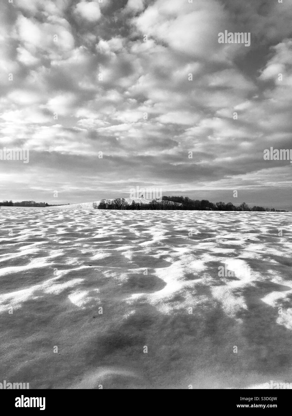 Snow field - Smartphone Captured Stock Image