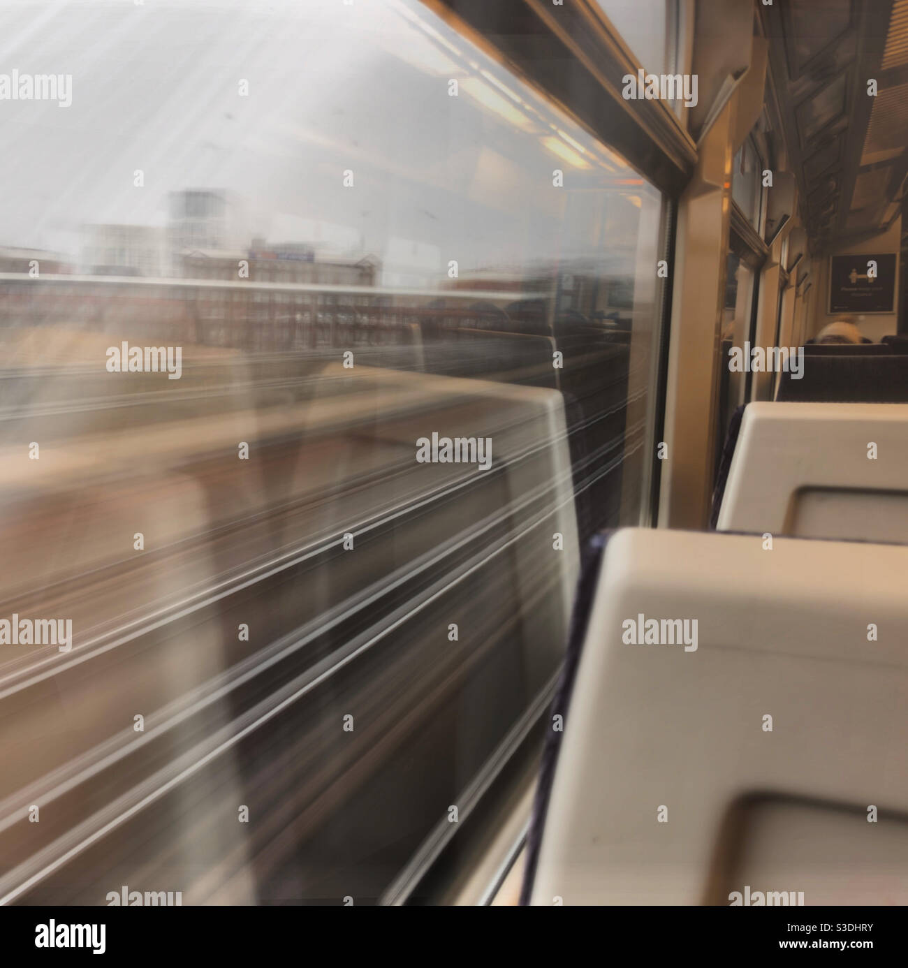 Train journey - Smartphone Captured Stock Image