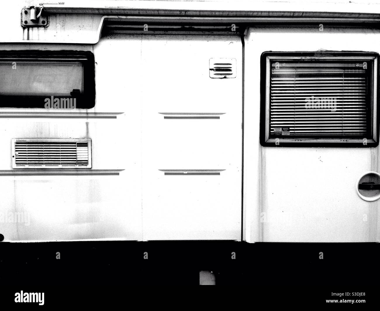Door of a camper. - Smartphone Captured Stock Image