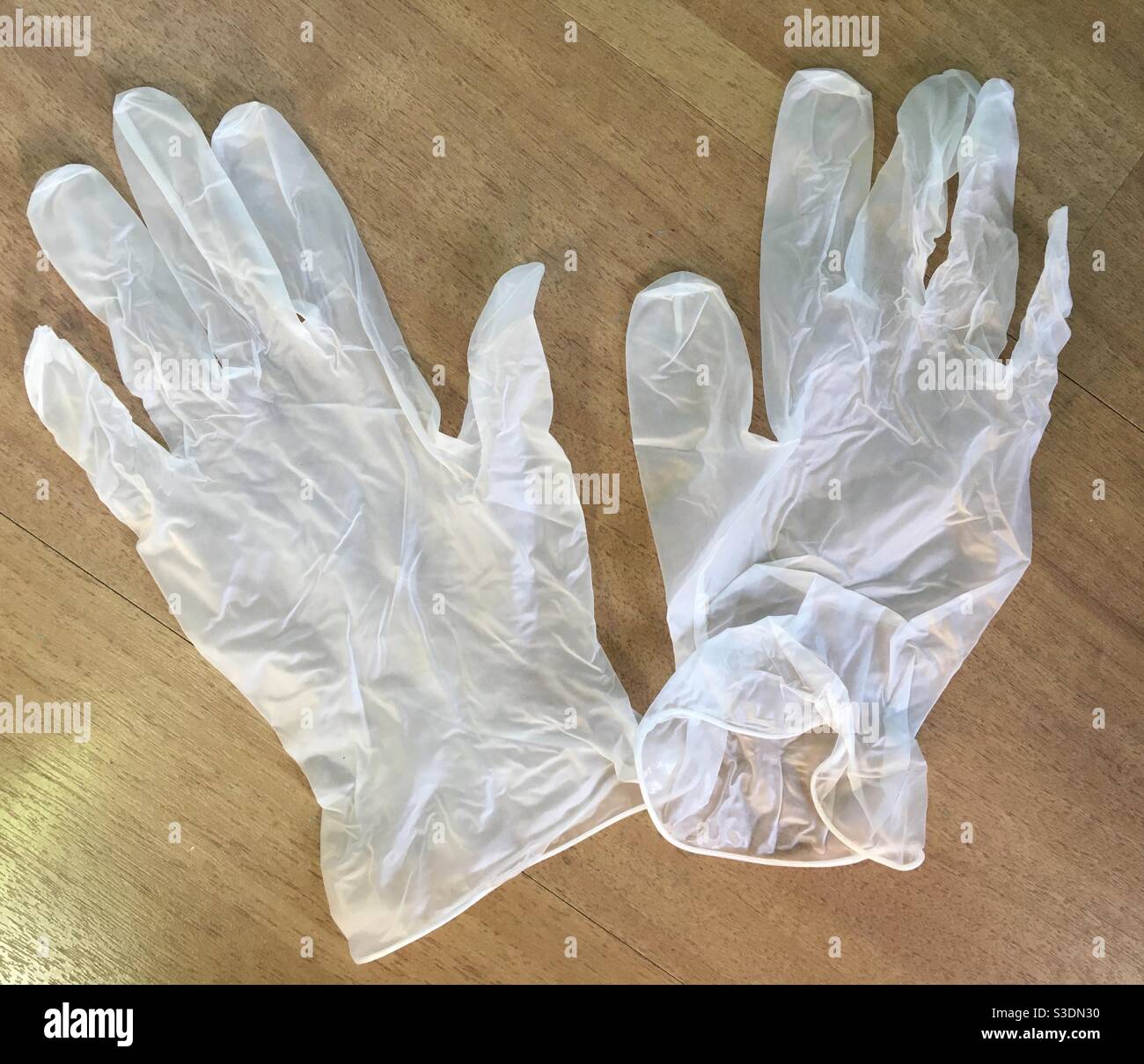 Plastic medical gloves Stock Photo Alamy