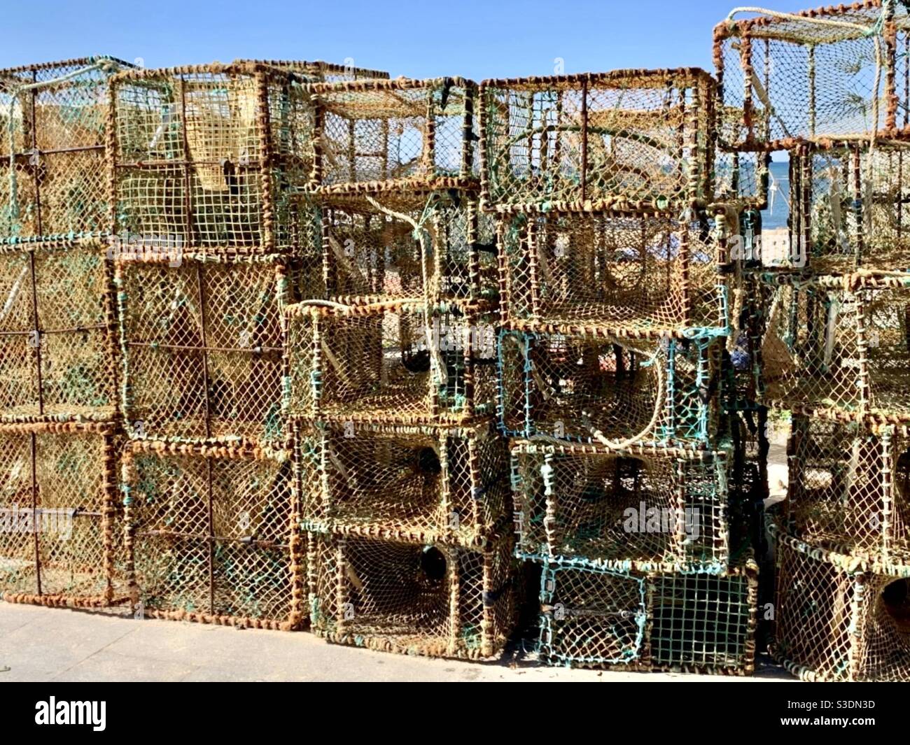 Fishing basket Stock Photo
