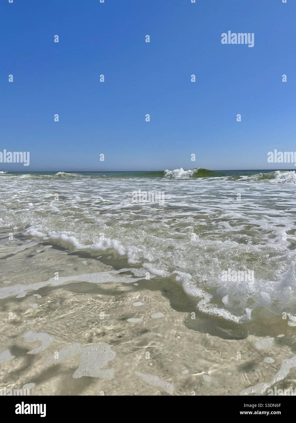 Ocean waves on the Gulf of Mexico water Florida - Smartphone Captured Stock Image