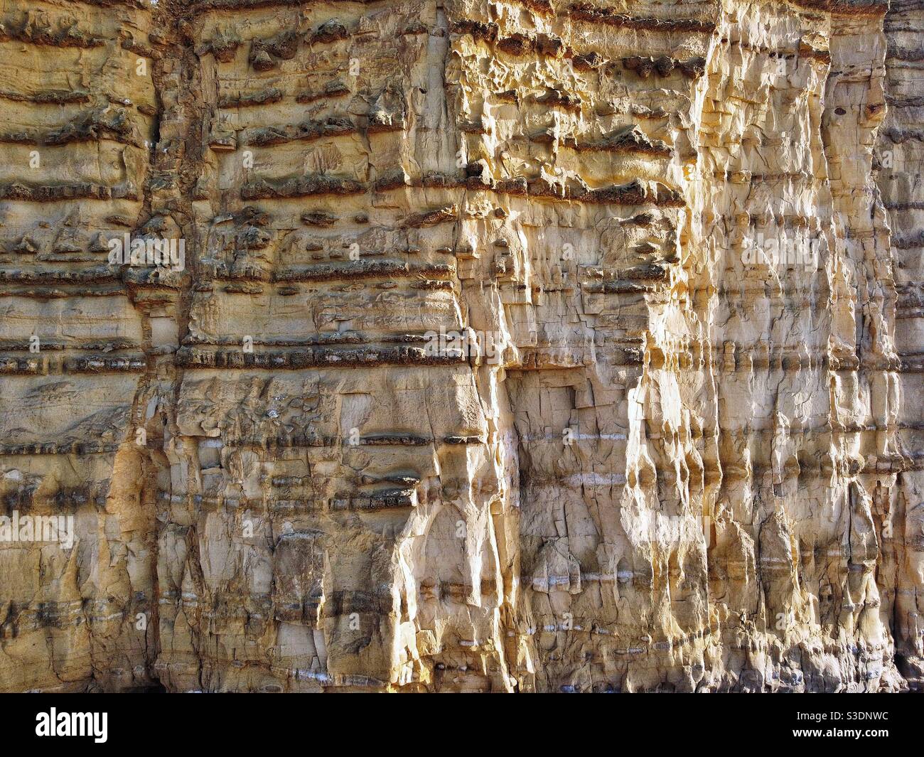 Cliff face at West Bay Dorset uk Stock Photo