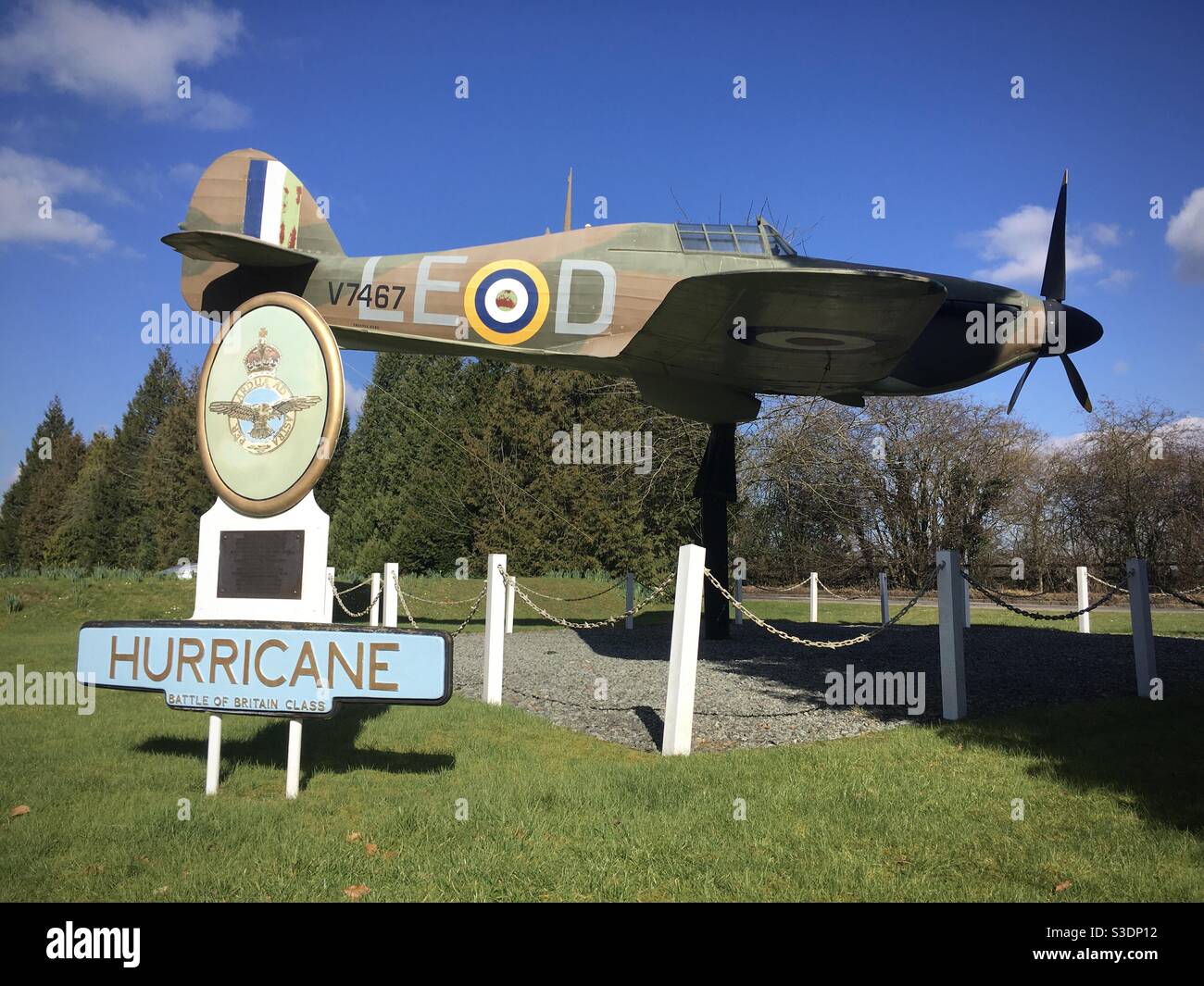 Royal Air Force Hurricane Gate Guardian - Smartphone Captured Stock Image