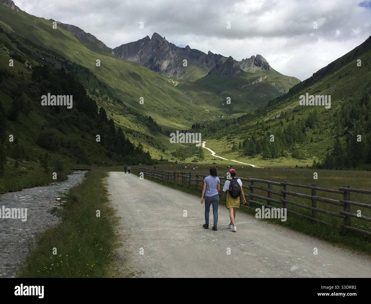 Walking in the Dolomites, Sud-Tirol, Italy - Smartphone Captured Stock Image