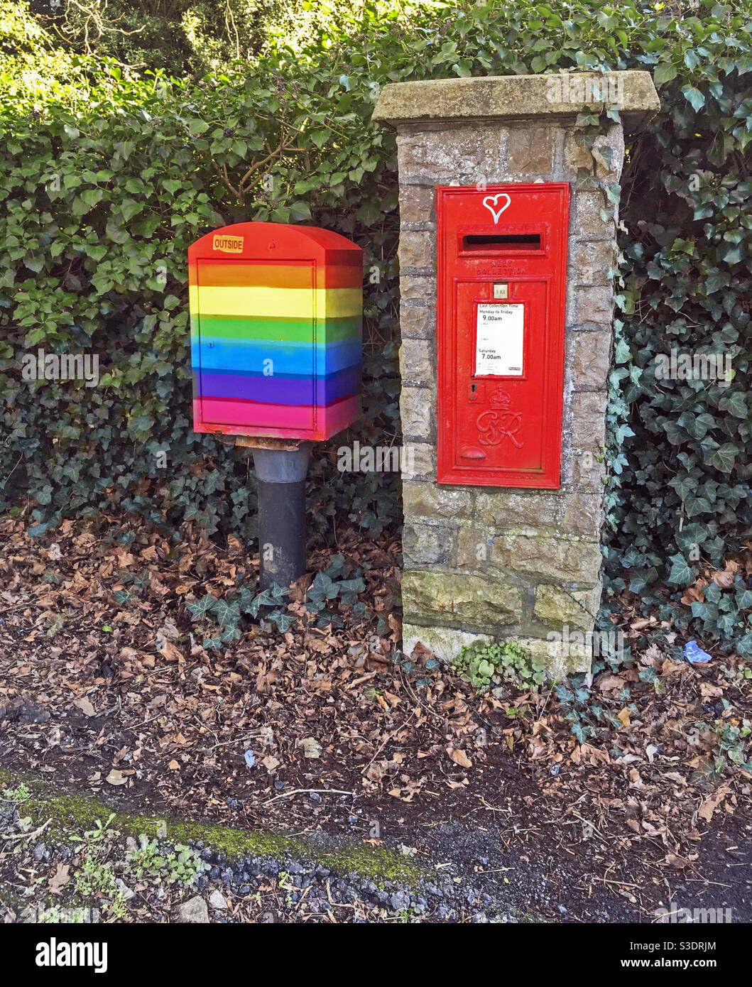 A post box in Weston-super-Mare, UK - Smartphone Captured Stock Image