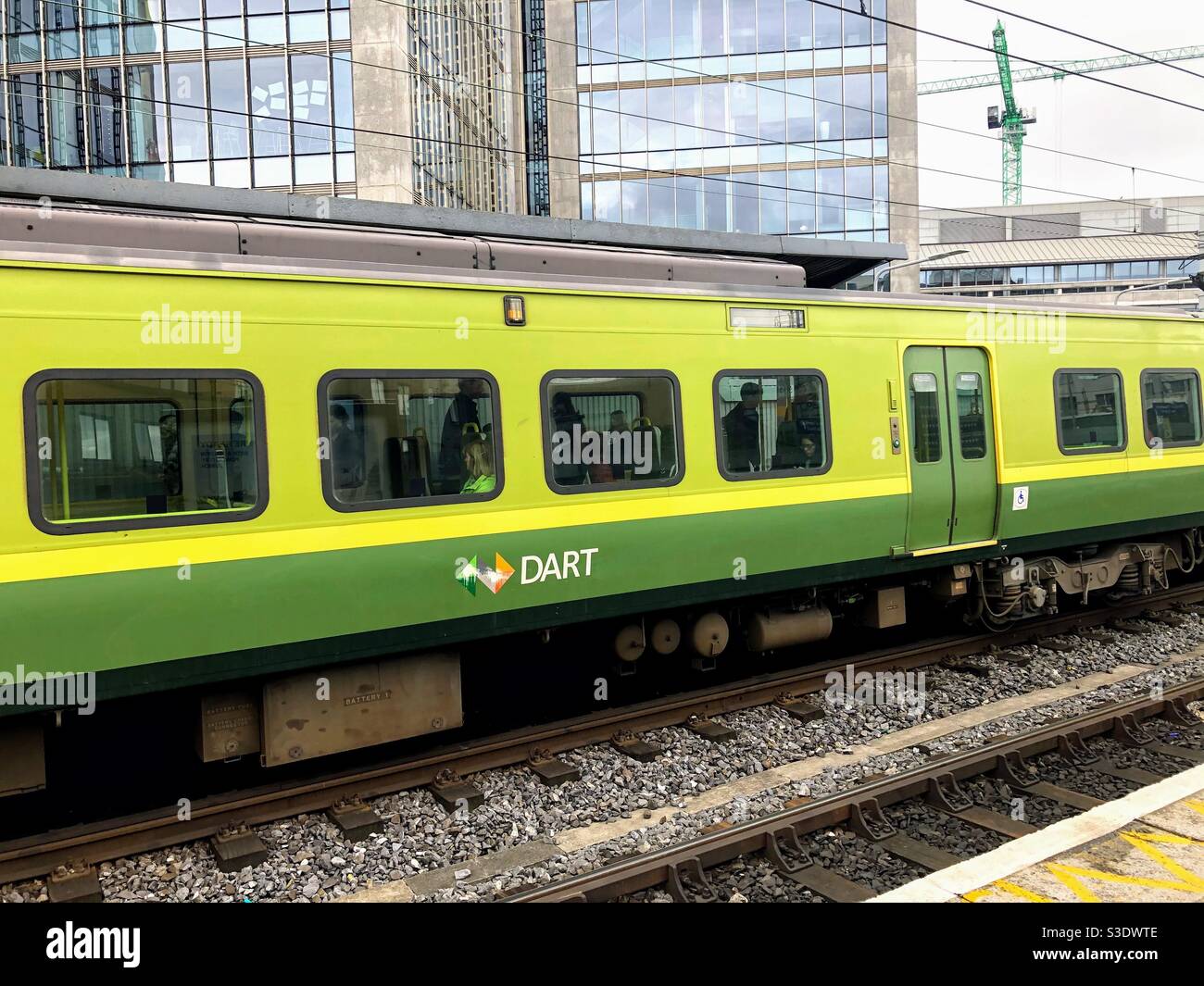 Dart train carriage, Dublin, Ireland Stock Photo - Alamy