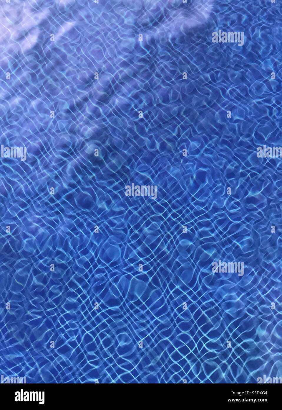 Swimming pool tile pattern distorted by moving water Stock Photo - Alamy
