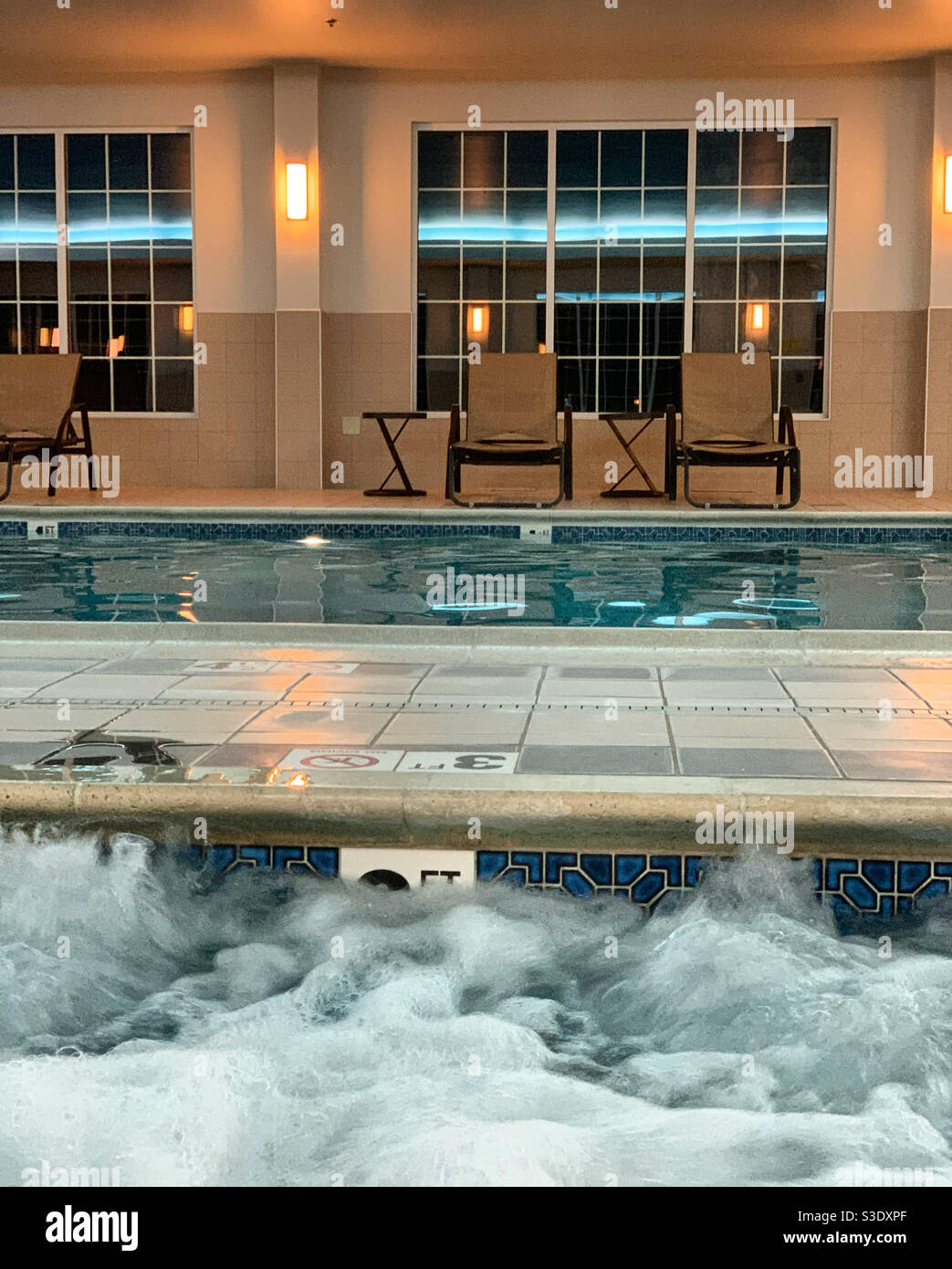 Hot tub and pool, Fairfield Inn & Suites Great Barrington Lenox/Berkshires,  Great Barrington, Massachusetts, United States Stock Photo - Alamy