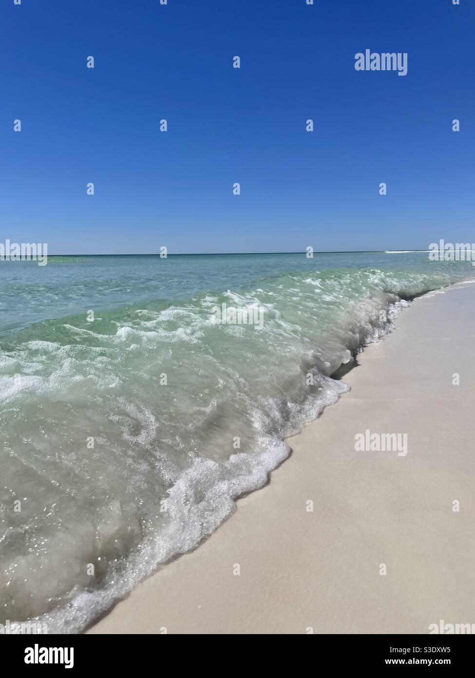 Ocean waves crashing on the shoreline on Florida beach - Smartphone Captured Stock Image