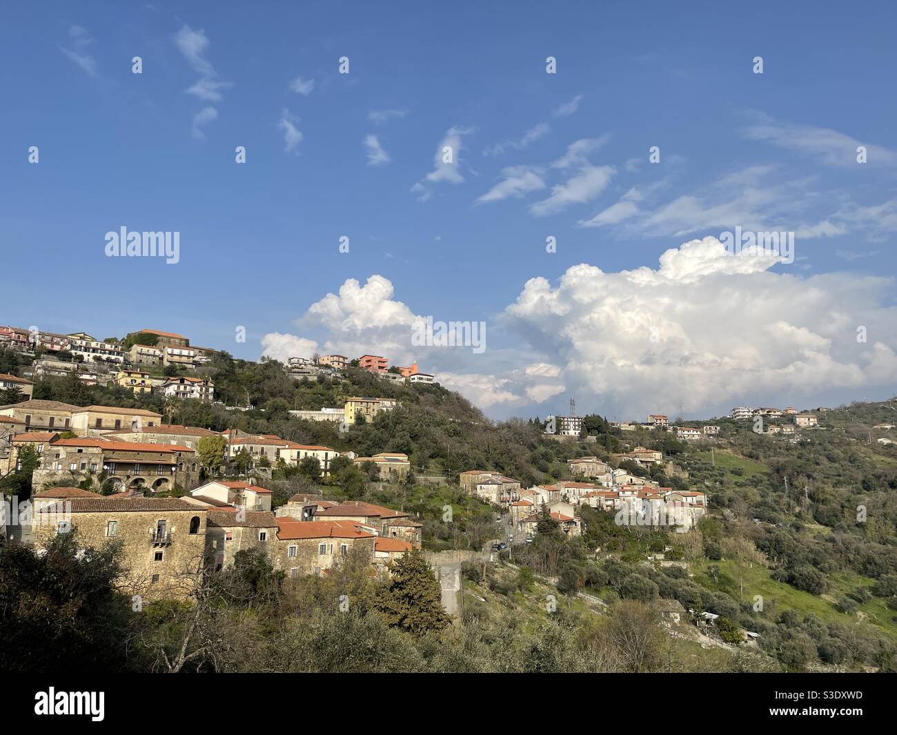 Ogliastro Cilento is a little comune in the province of Salerno, Italy - Smartphone Captured Stock Image