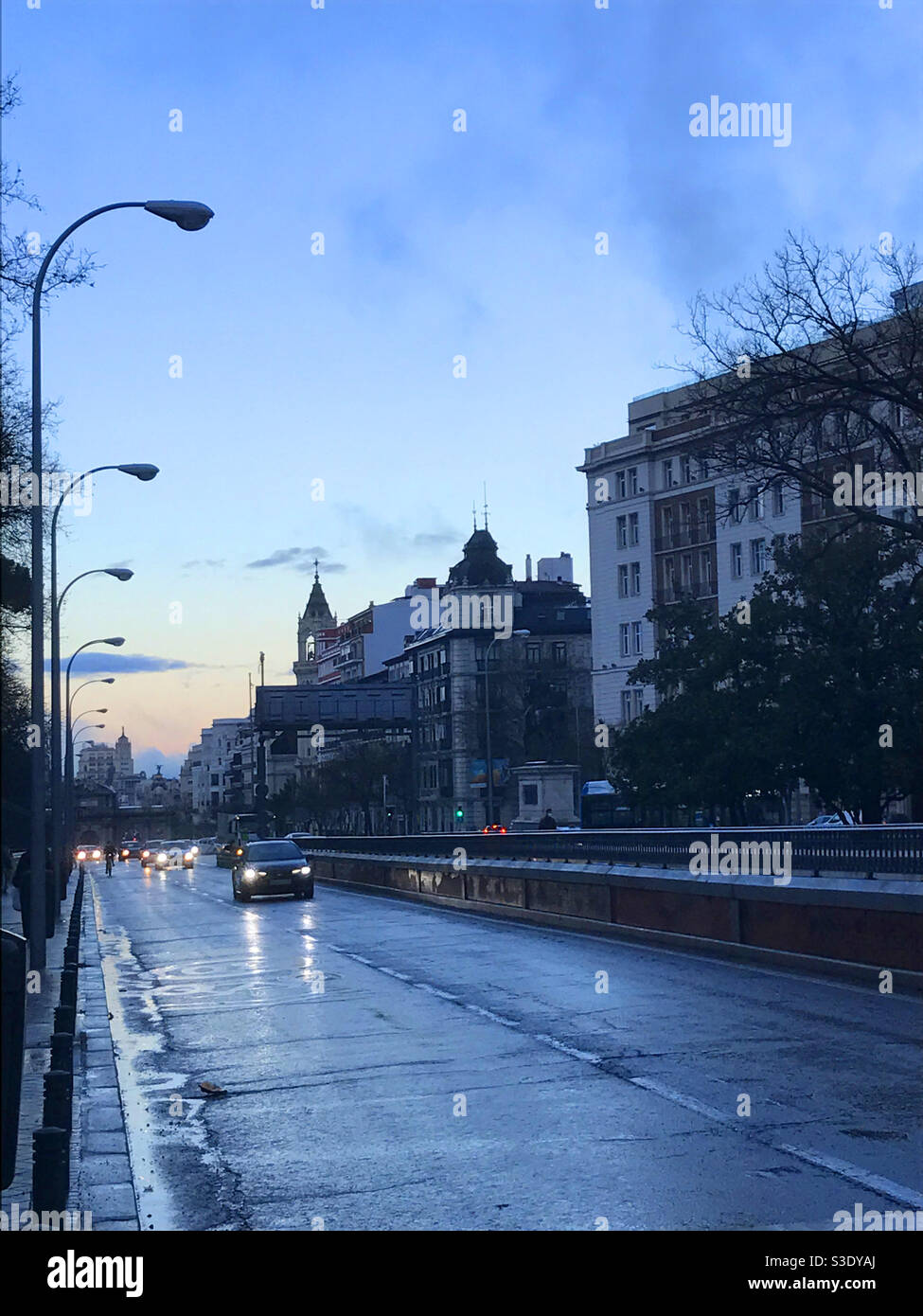 Alcala street. Madrid, Spain - Smartphone Captured Stock Image