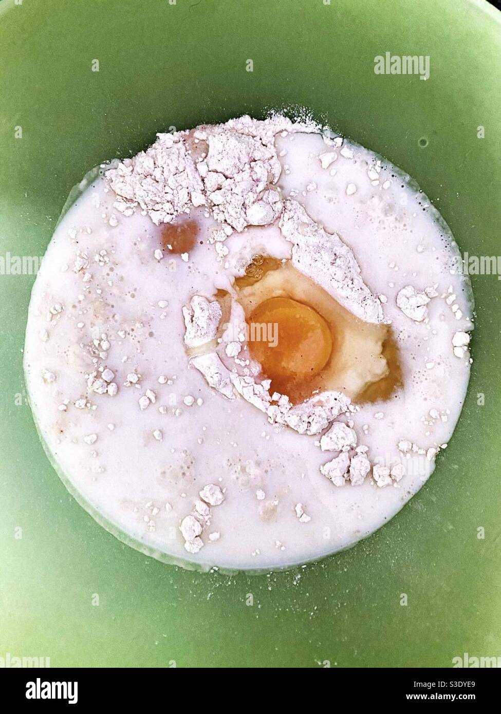 Pancake raw materials Stock Photo - Alamy