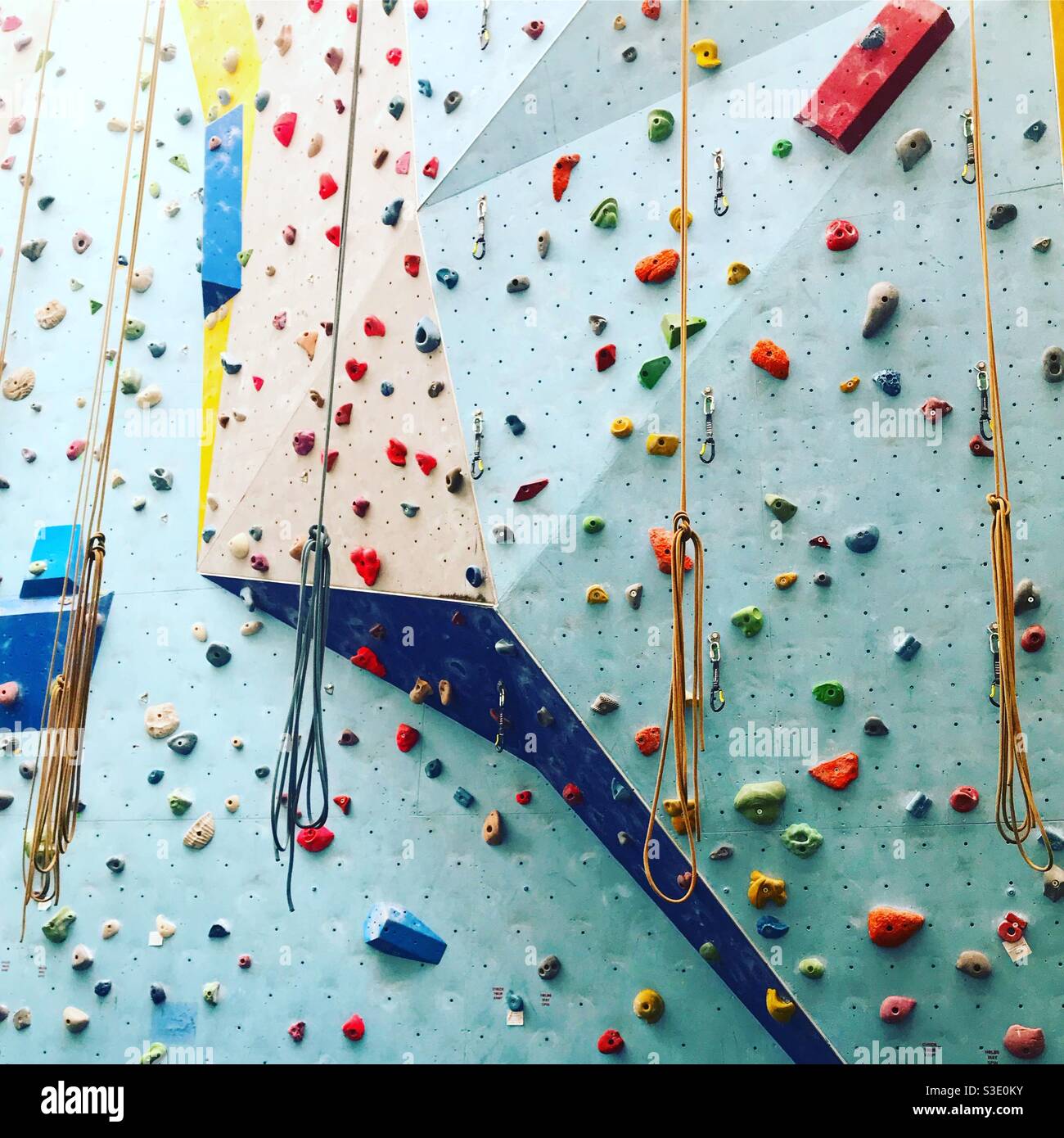 Climbing wall, local gym Stock Photo Alamy