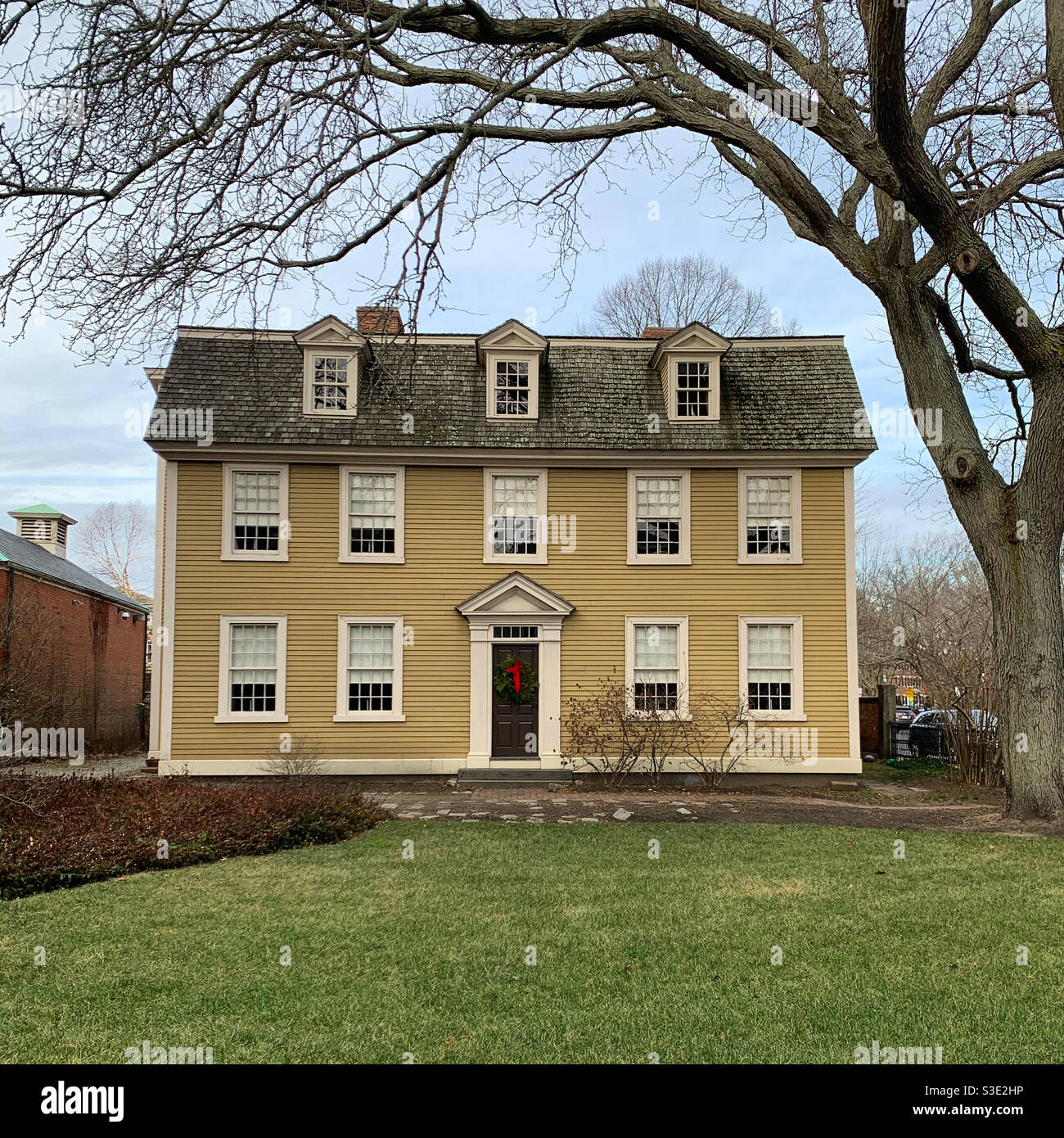 December, 2020, a home in Salem, Massachusetts, United States - Smartphone Captured Stock Image