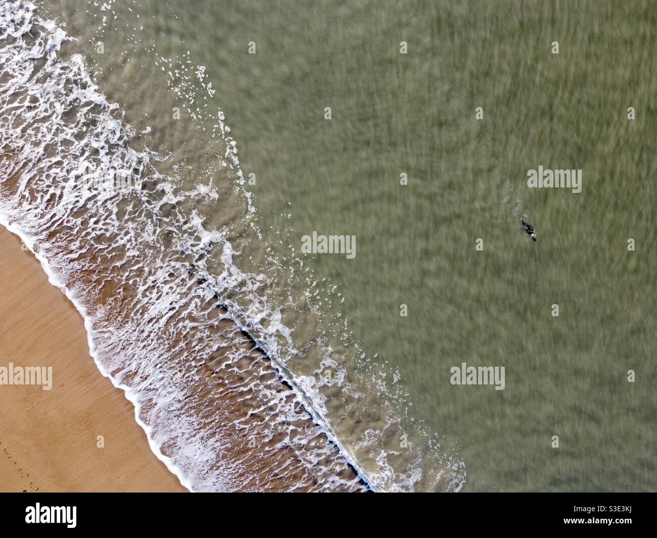 Winter sea swimmer - Smartphone Captured Stock Image
