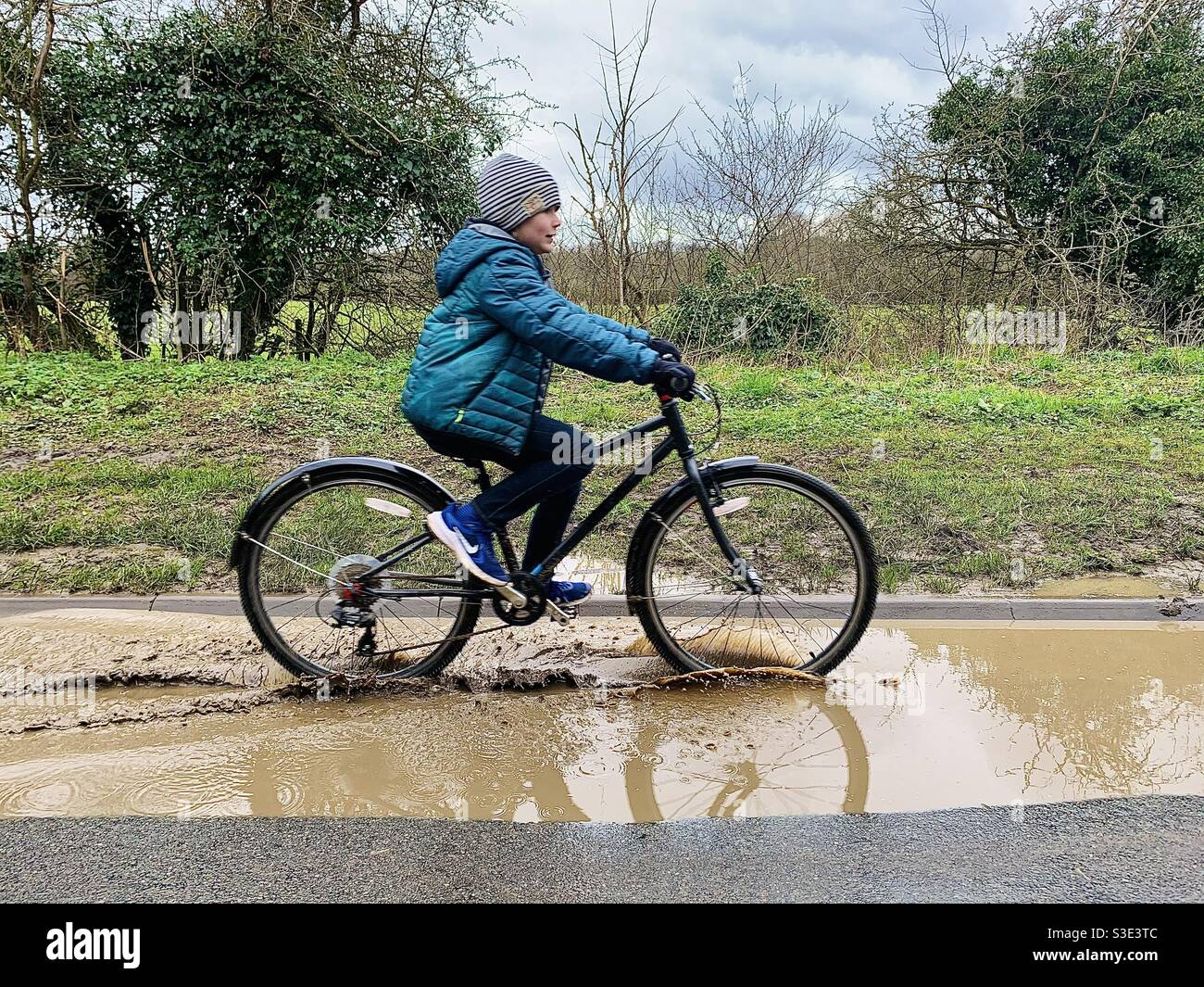 Boy on a bike - Smartphone Captured Stock Image