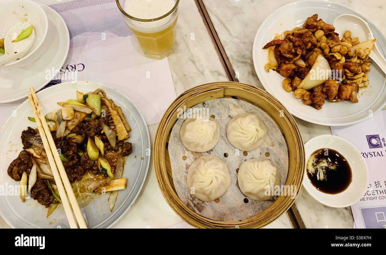 Chinese food in  Chinese restaurant in Hong Kong. Stock Photo
