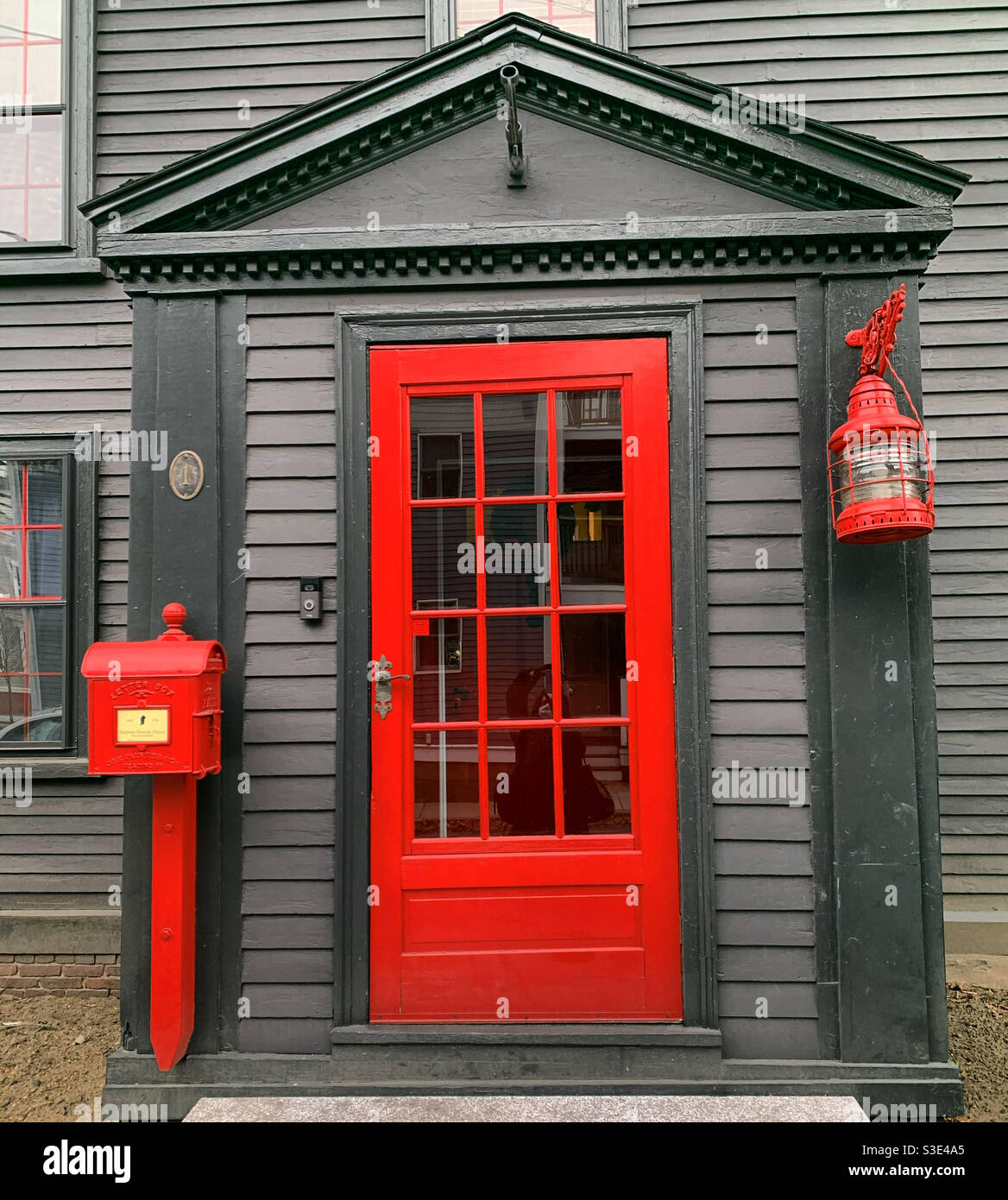 Entrance to the Daniels House Bed and Breakfast, Salem, Massachusetts, United States - Smartphone Captured Stock Image