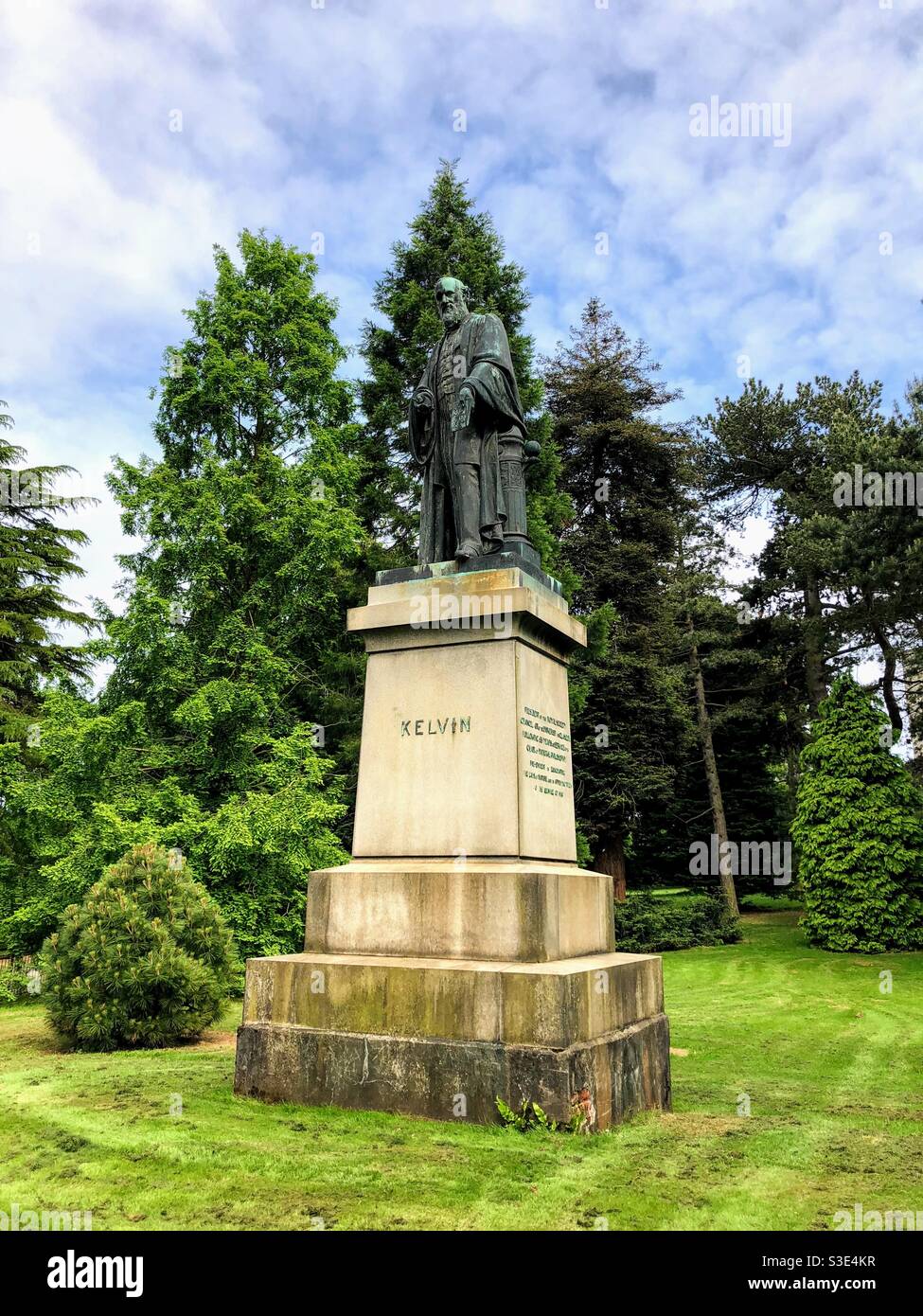 Kelvin Statue, Botanic Gardens, Belfast, Northern Ireland - Smartphone Captured Stock Image