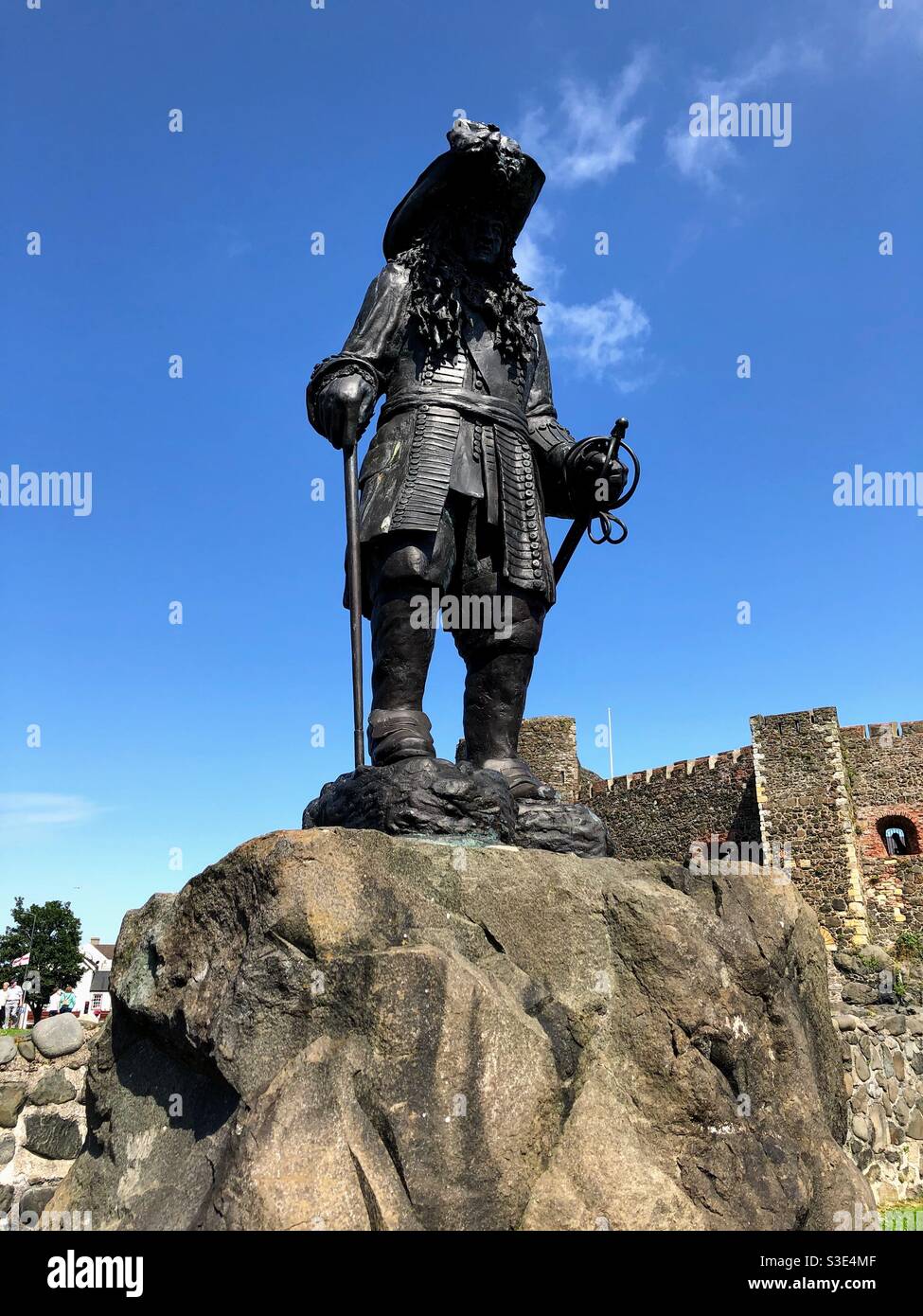 King William III Monument, Carrickfergus, Northern Ireland - Smartphone Captured Stock Image