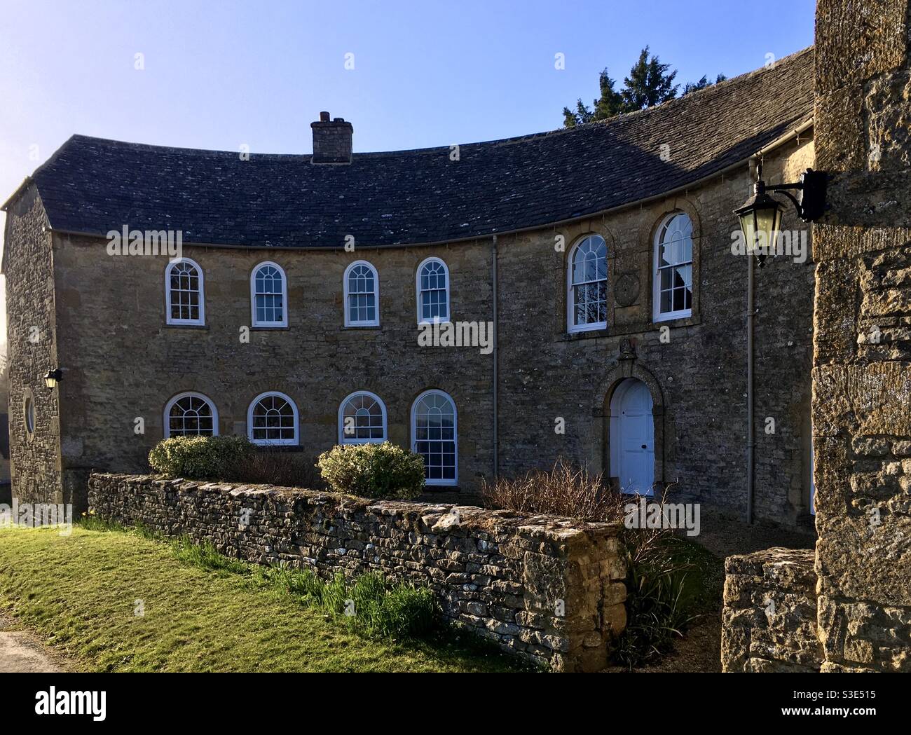 Cresecent House in Cotswolds Stock Photo