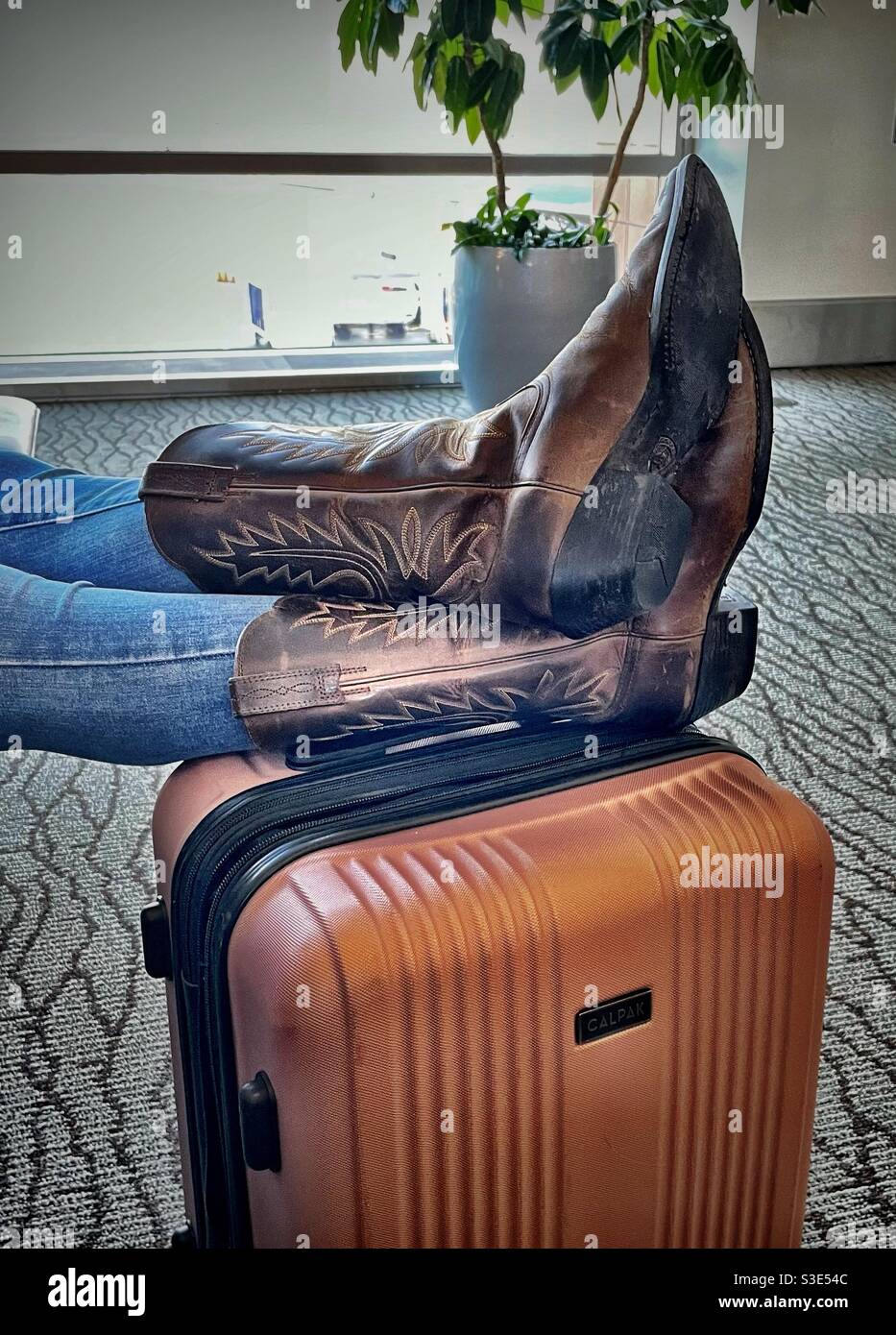 These boots are made for flying - Smartphone Captured Stock Image