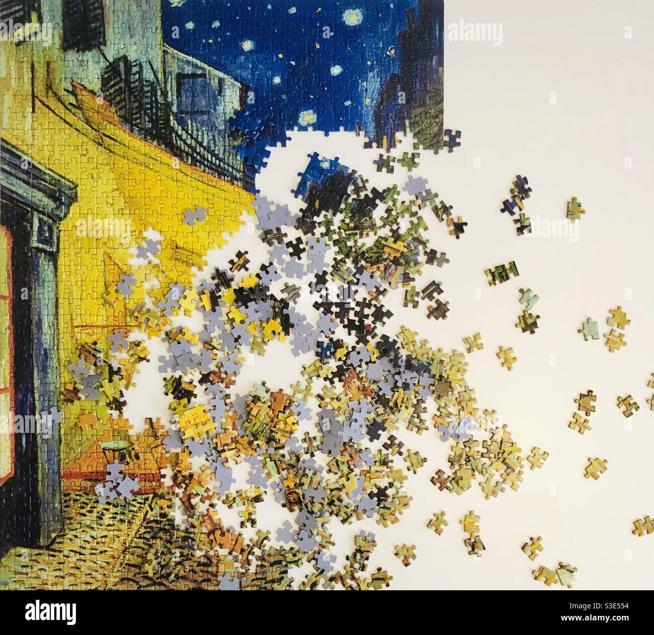 Van gogh painting puzzle - Smartphone Captured Stock Image